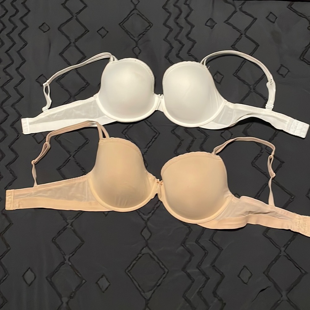 Aerie Bras White, and Tan